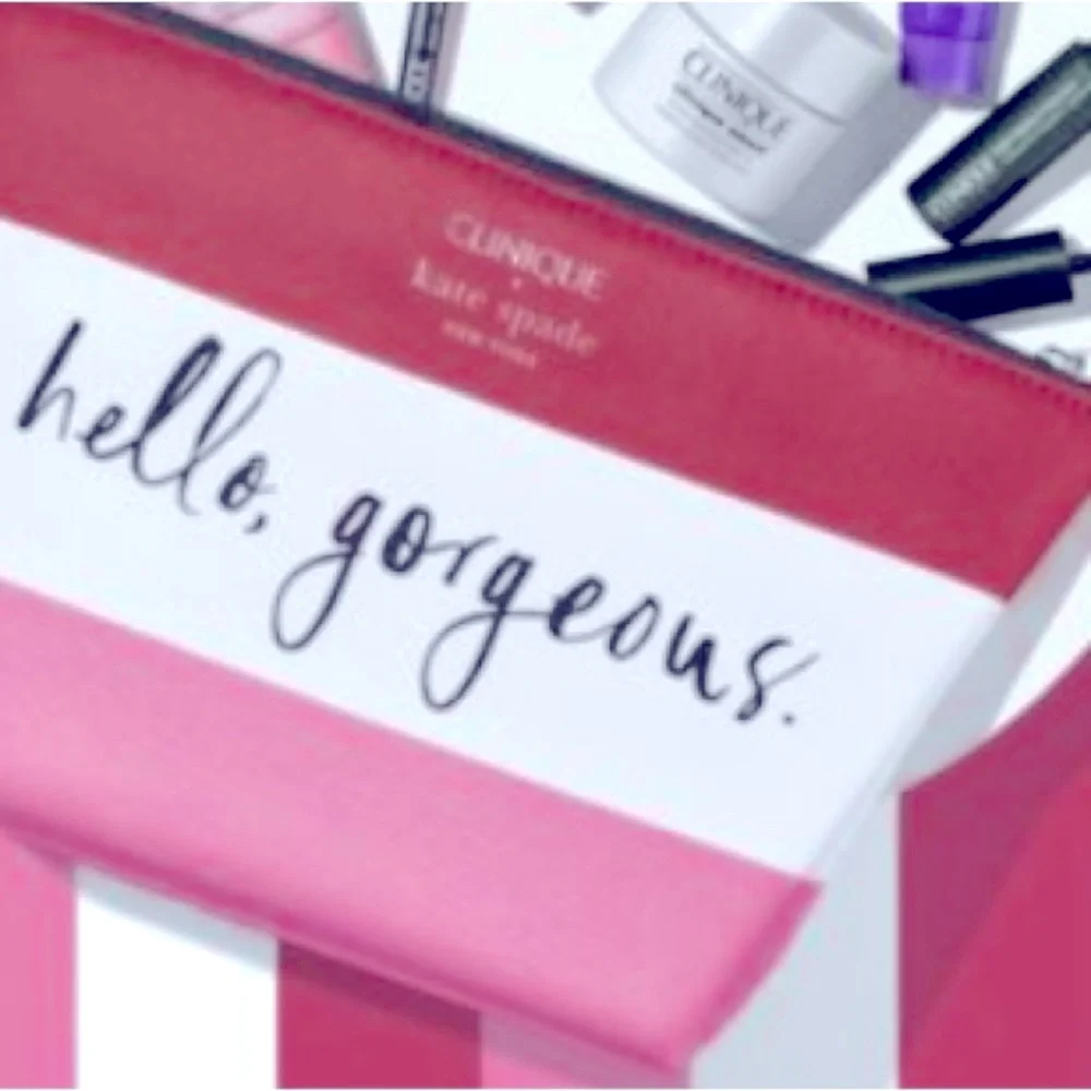Kate Spade and Clinique Limited Edition “Hello Gorgeous” Cosmetic Bag